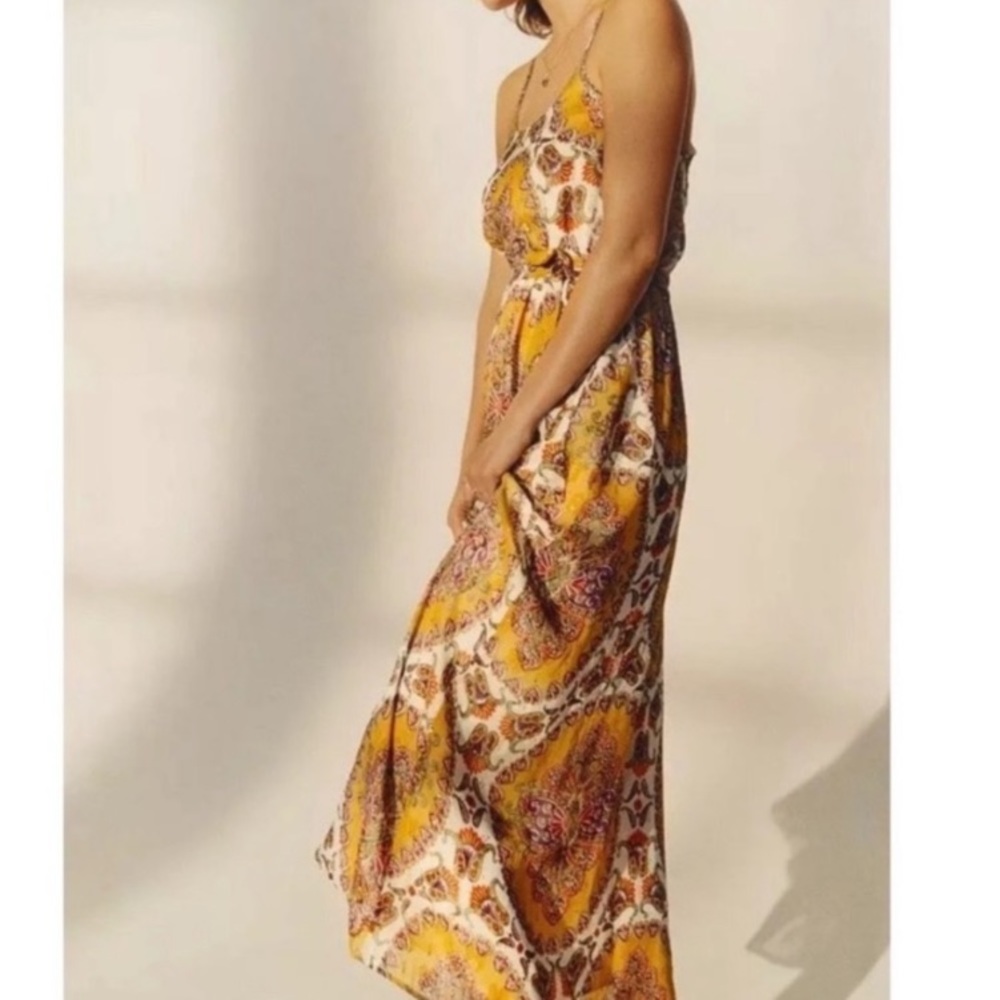 Akemi + Kin Anthropologie Floral Maxi Dress Women’s Large Petite